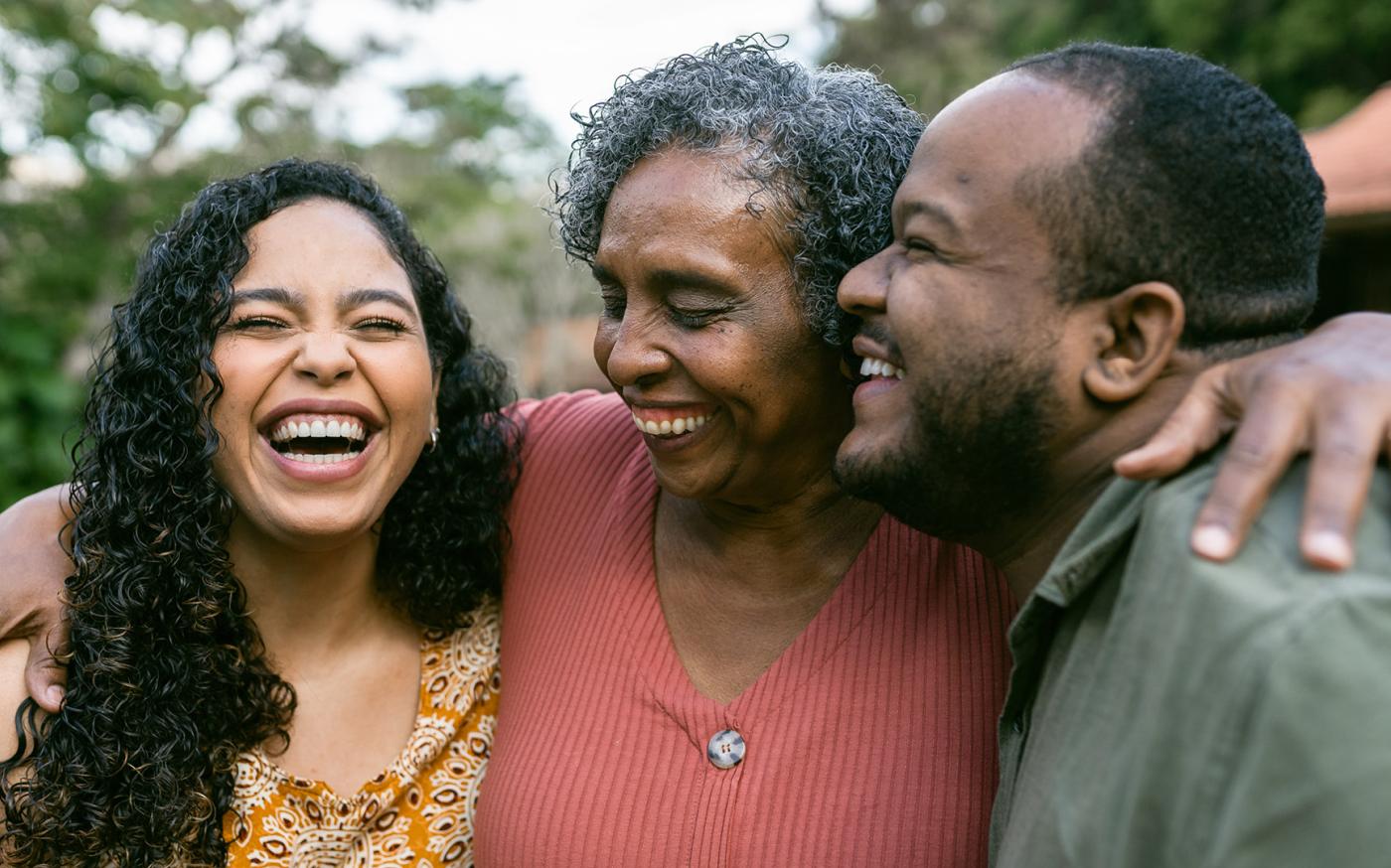 family smiling together